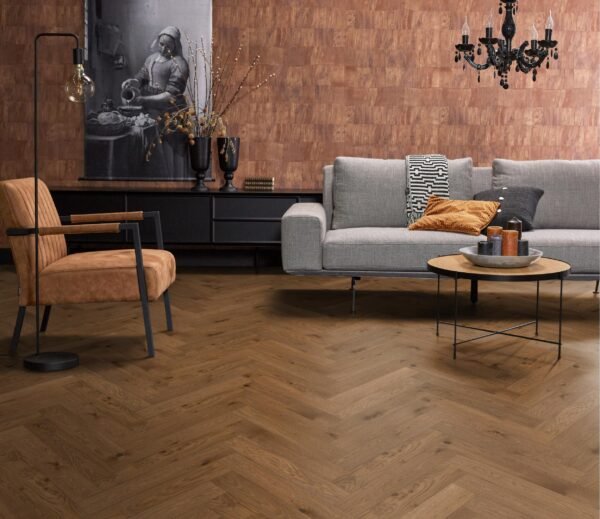Encino visgraat rustiek cognac - Parket | Lapy
