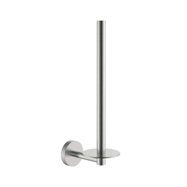 Reserve wand toiletrolhouder rond RVS Look geschikt voor 2 wc-rollen
