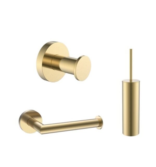 Toilet accessoireset rond Goud Geborsteld - Maximo Design Goud Geborsteld | Lapy