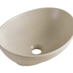 Barco waskom ovaal 40 x 33 x 14,5 cm keramiek beige - Wastafels | Lapy