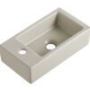 Rhea M fontein links 40 x 22 x 11 cm keramiek beige - Wastafels | Lapy