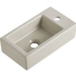 Rhea M fontein rechts 40 x 22 x 11 cm keramiek beige - Wastafels | Lapy