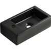 Rhea M fontein links 40 x 22 x 11 cm keramiek mat zwart - Fonteinen | Lapy