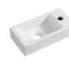 Rhea S mini fontein rechts 36,5 x 18 x 9 cm keramiek mat wit - Fonteinen | Lapy