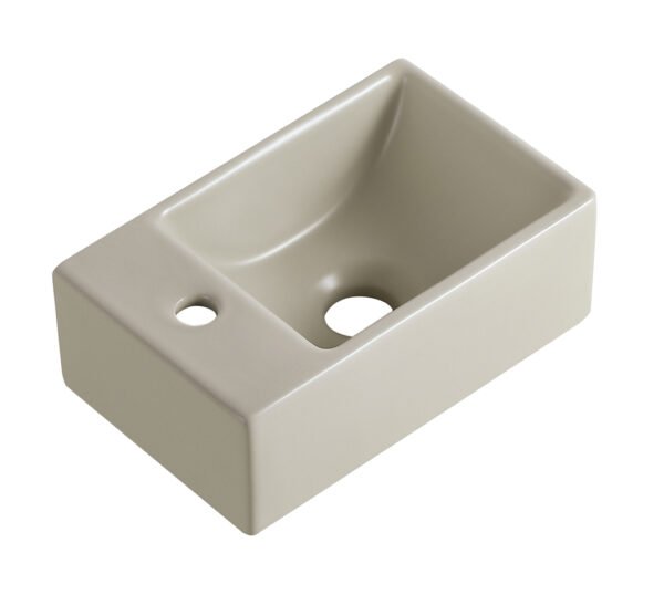 Rhea XXS fontein links 30,5 x 18 x 11 cm keramiek beige - Wastafels | Lapy