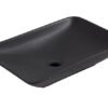 Karé waskom rechthoekig 58 x 36 x 11,5 cm keramiek mat zwart - Waskommen | Lapy