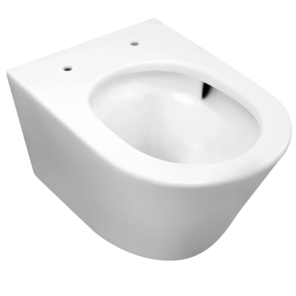 Vesta Tornado flush wandcloset rimless met nano coating glans wit - Wandclosets zonder toiletzitting | Lapy