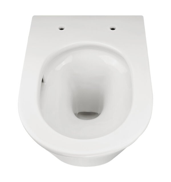 Vesta Tornado flush wandcloset rimless met nano coating glans wit - Wandclosets zonder toiletzitting | Lapy