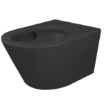 Vesta Tornado flush wandcloset rimless mat zwart - Wandclosets zonder toiletzitting | Lapy