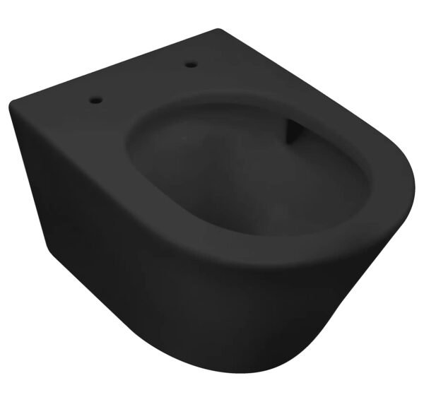 Vesta Tornado flush wandcloset rimless mat zwart - Wandclosets zonder toiletzitting | Lapy