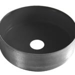 Mondri waskom rond 36 x 36 x 12 cm mat zwart/gunmetal - Waskommen | Lapy