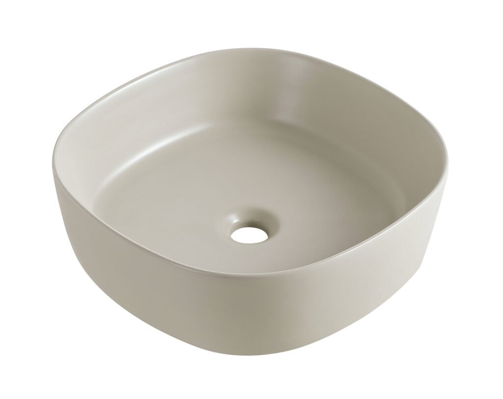 Sofia waskom rond 44 x 44 x 13,5 cm keramiek beige