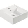 Larx waskom vierkant 41 x 41 x 15 cm keramiek glans wit - Waskommen | Lapy