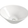 Circle waskom rond 42 x 15 cm keramiek glans wit - Waskommen | Lapy