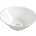 Circle waskom rond 42 x 15 cm keramiek glans wit - Waskommen | Lapy