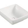 Piazza waskom vierkant 40 x 40 x 15 cm keramiek glans wit - Waskommen | Lapy