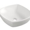 Plaza waskom vierkant 42 x 42 x 13,5 cm keramiek glans wit - Waskommen | Lapy