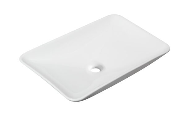 Karé waskom rechthoekig 58 x 36 x 11,5 cm keramiek glans wit
