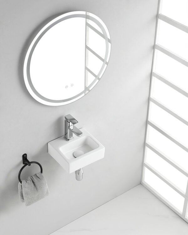 Leto mini fontein 28 x 24, 5 x 9 cm keramiek glans wit - Waskommen | Lapy
