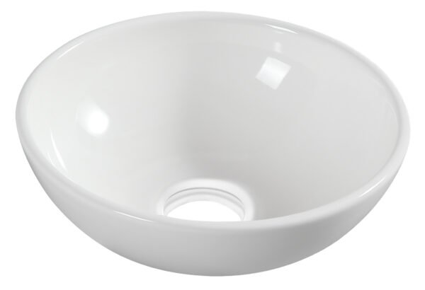 Kimo waskom rond 28 x 10 cm keramiek glans wit - Waskommen | Lapy