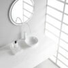 Kimo waskom rond 28 x 10 cm keramiek glans wit - Waskommen | Lapy