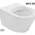 Vesta wandcloset rimless mat wit - Wandclosets zonder toiletzitting | Lapy