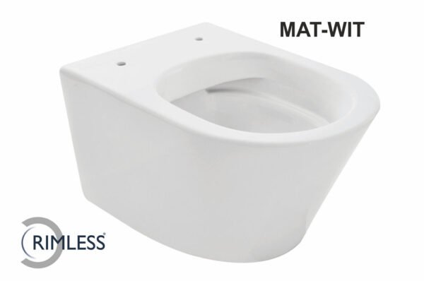 Vesta wandcloset rimless mat wit - Wandclosets zonder toiletzitting | Lapy
