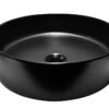 Link waskom rond 40 x 12 cm keramiek mat zwart - Waskommen | Lapy