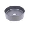 Link waskom rond 40 x 12 cm keramiek mat zwart - Waskommen | Lapy