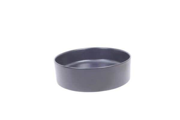 Link waskom rond 40 x 12 cm keramiek mat zwart - Waskommen | Lapy
