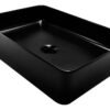 Link opzetwastafel 35 x 50 x 12 cm keramiek mat zwart - Waskommen | Lapy