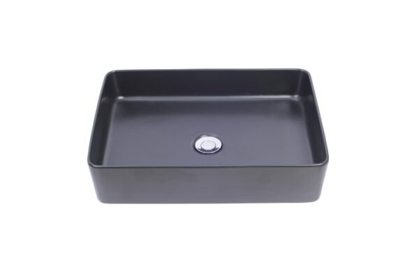 Link opzetwastafel 35 x 50 x 12 cm keramiek mat zwart - Waskommen | Lapy