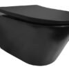 Stereo wandcloset rimless met Shade slim toiletzitting softclose en quick release mat zwart | Lapy