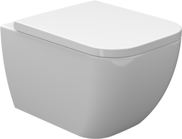 Sky wandcloset verkort met Sky toiletzitting softclose en quick release glans wit | Lapy