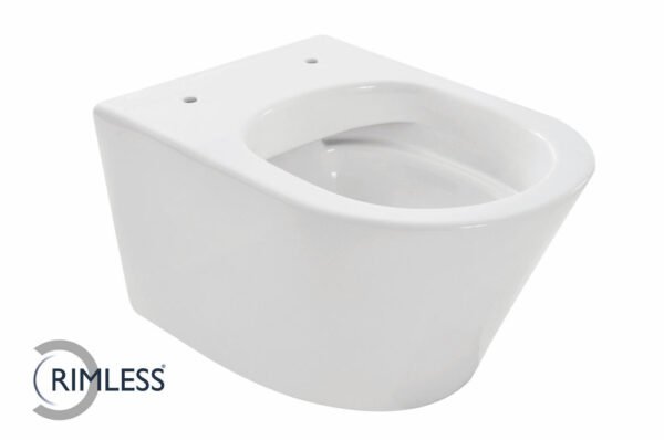 Vesta wandcloset rimless glans wit - Wandclosets zonder toiletzitting | Lapy