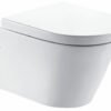 Flow wandcloset rimless met nano coating met Flow toiletzitting softclose en quick release glans wit | Lapy