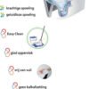 Flow wandcloset rimless met nano coating met Flow toiletzitting softclose en quick release glans wit | Lapy