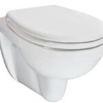Trevi wandcloset verkort Kiwa met Menir toiletzitting softclose en quick release glans wit | Lapy