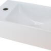 Rhea XXS fontein links 30,5 x 18 x 11 cm keramiek glans wit - Fonteinen | Lapy