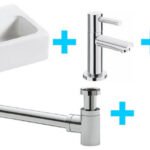 one-pack Leto fontein + Amador toiletkraan chroom - Complete fonteinsets | Lapy