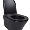Vesta wandcloset rimless met Flatline toiletzitting softclose en quick release mat zwart | Lapy