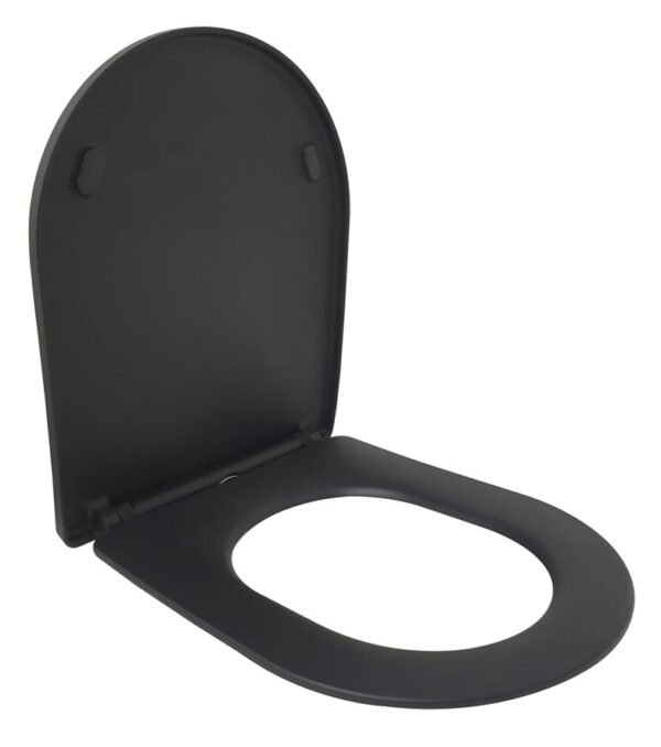 Shade slim toiletzitting softclose en quick release mat zwart - Toiletzittingen | Lapy