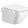 Nibiru rimless wandcloset met toiletzitting softclose en quick release glans wit | Lapy