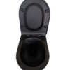 Nibiru rimless wandcloset met toiletzitting softclose en quick release mat zwart | Lapy