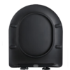 Nibiru toiletzitting softclose en quick release mat zwart - Toiletzittingen | Lapy
