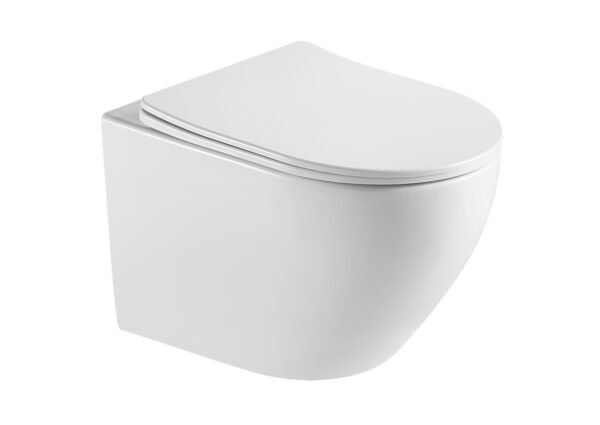 Nibiru rimless wandcloset met toiletzitting softclose en quick release mat wit - Toiletten | Lapy
