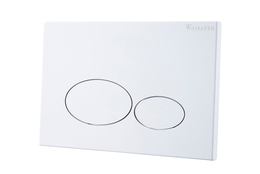 X32 Metal drukplaat voor inbouwreservoir glans wit
