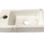 Rhea S mini fontein links 36,5 x 18 x 9 cm keramiek carrara - Fonteinen | Lapy
