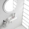 Rhea S mini fontein rechts 36,5 x 18 x 9 cm keramiek carrara - Fonteinen | Lapy