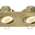 Spotz inbouwspot dubbel dimbaar IP65 geborsteld messing - Verlichting | Lapy